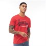 JACK AND JONES Mens Moon T-Shirt True Red