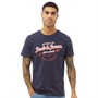 JACK AND JONES Mens Denim Logo T-Shirt Navy Blazer