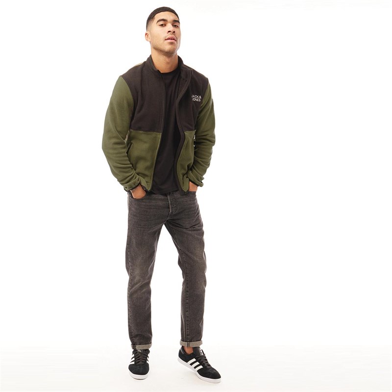 JACK AND JONES Heren Hype Fleece Kaki