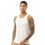 JACK AND JONES Męskie Pock Koszulka bez Rękawów Biały