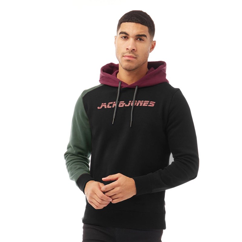 Buy JACK AND JONES Mens Asher Sweat Hoodie Black