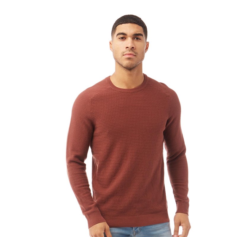 JACK AND JONES Męskie Blaadam Sweter Brązowy