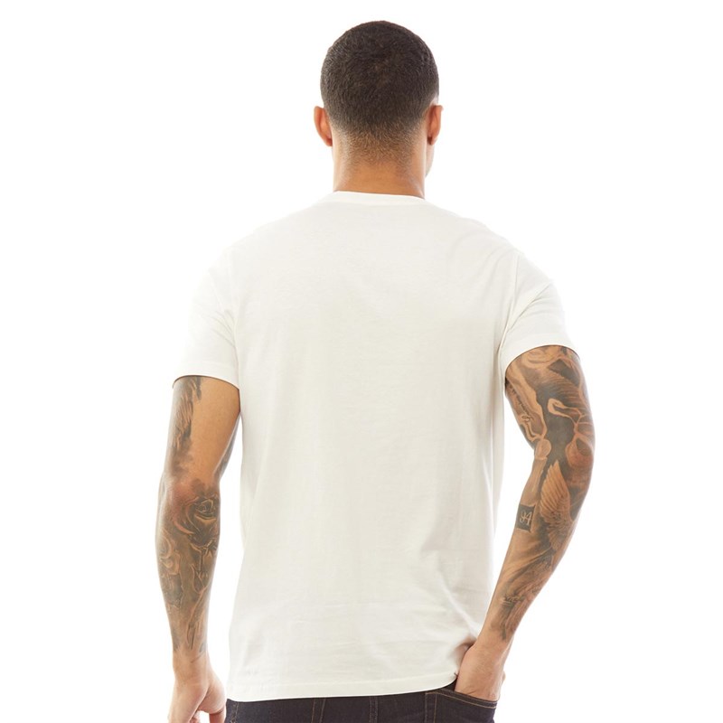 JACK AND JONES Mens Stationary Crew Neck T-Shirt Cloud Dancer