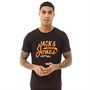 JACK AND JONES Mens Gecko Crew Neck T-Shirt Black