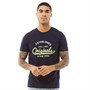 JACK AND JONES Mens Gecko Crew Neck T-Shirt Navy Blazer