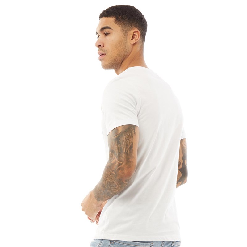 JACK AND JONES Mens Gecko Crew Neck T-Shirt White