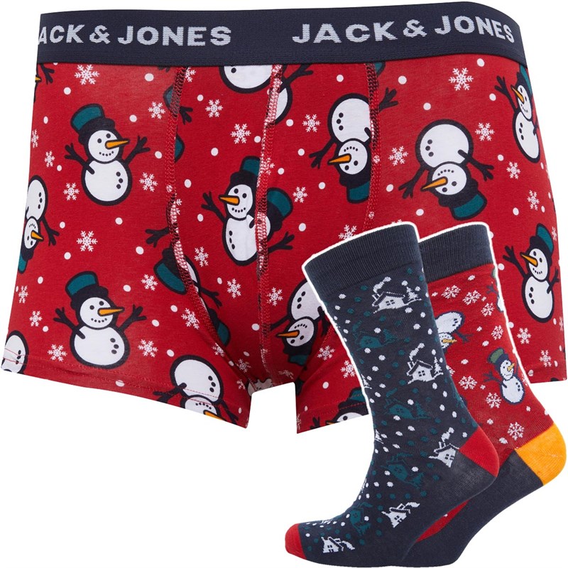 JACK AND JONES M?skie Modern Logo T-Shirt Czerwony