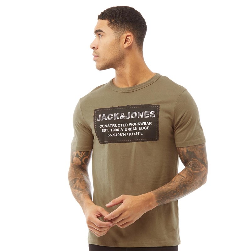 JACK AND JONES Mens Jcostory Short Sleeve Crew Neck T-Shirt Kangaroo