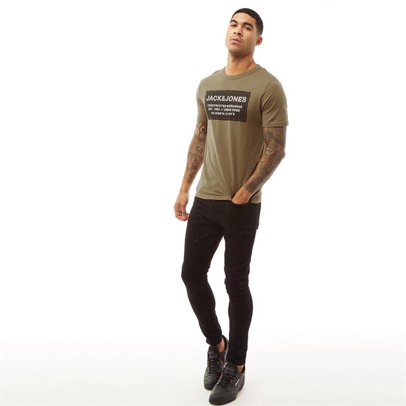 JACK AND JONES Mens Jcostory Short Sleeve Crew Neck T-Shirt Kangaroo