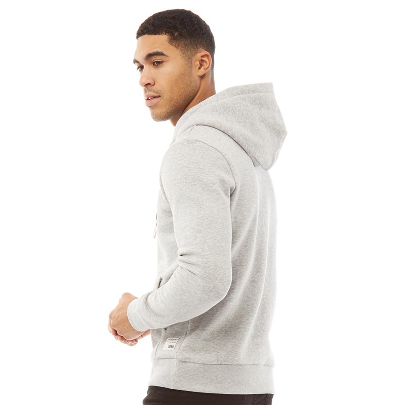 Buy JACK AND JONES Mens Jor30 History Sweat Hood Light Grey Melange