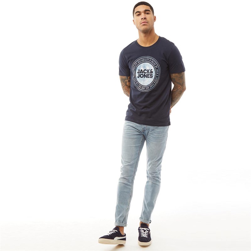 JACK AND JONES Herren Jjnd T-Shirt Navy