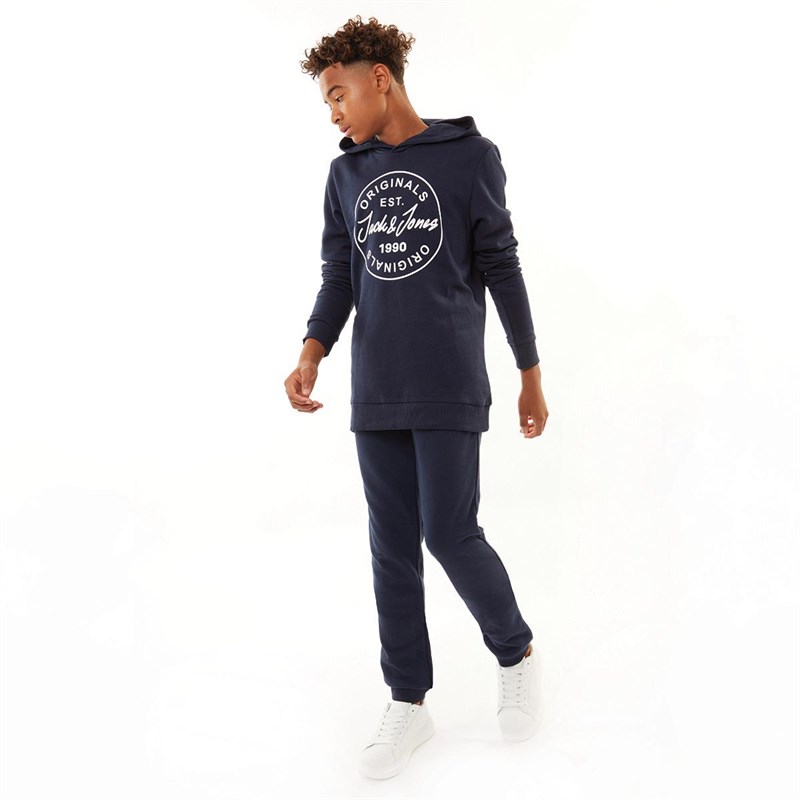 JACK AND JONES Boys Jormore Sweat Hoodie Navy Blazer