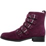 Karen Millen Womens Bronte Alice Suede Ankle Boots Burgundy
