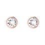 Karen Millen Bijouterie Logo Stud Earrings Femme Doré-Rose