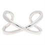 Karen Millen Womens Criss-Cross Cuff Slim Bracelet White Bronze