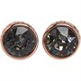 Karen Millen Bijouterie Logo Stud Earrings Femme Doré-Rose
