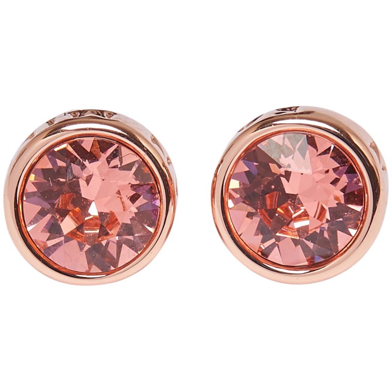 Buy Karen Millen Womens Logo Stud Earrings Rose Peach