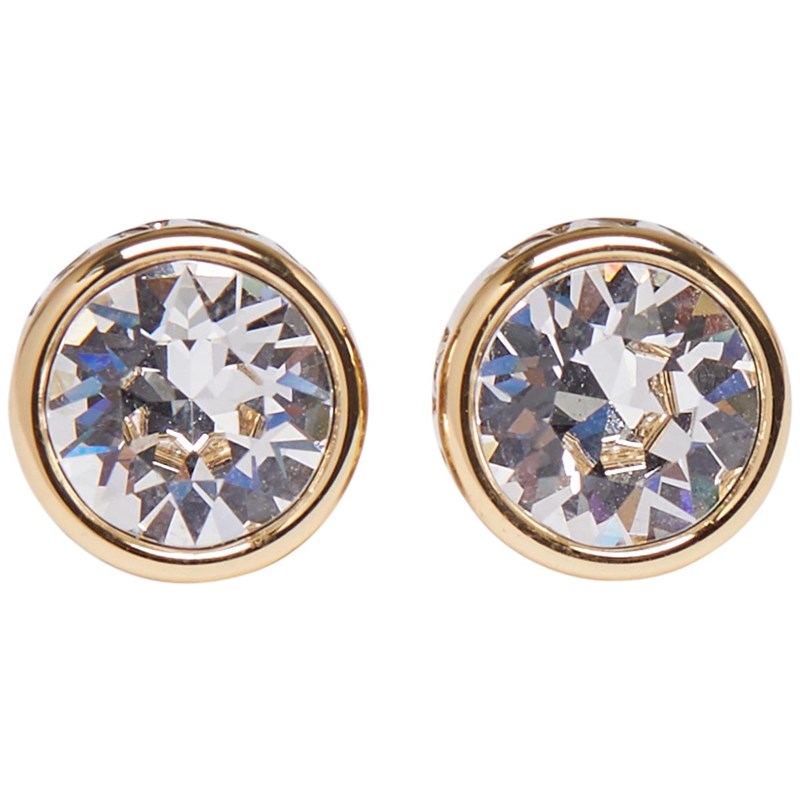 Buy Karen Millen Womens Logo Stud Earrings Crystal