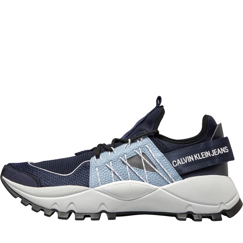calvin klein navy trainers