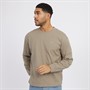 Calvin Klein Jeans Mens Slub Rib Long Sleeve Top Brindle