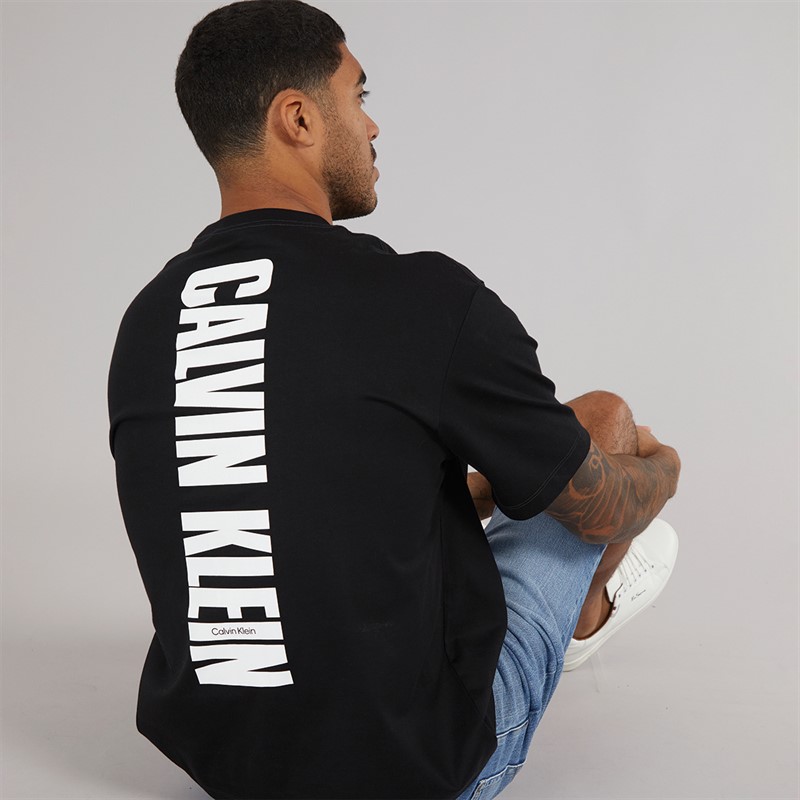 Calvin Klein Jeans Mens Vert Logo T-Shirt Black