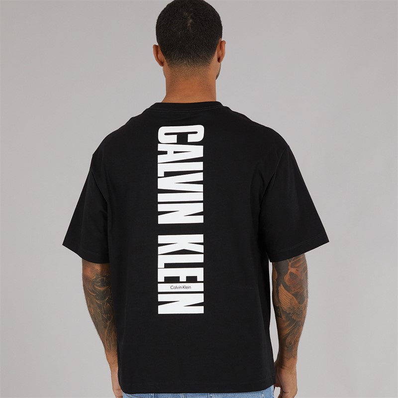 Calvin Klein Jeans Mens Vert Logo T-Shirt Black