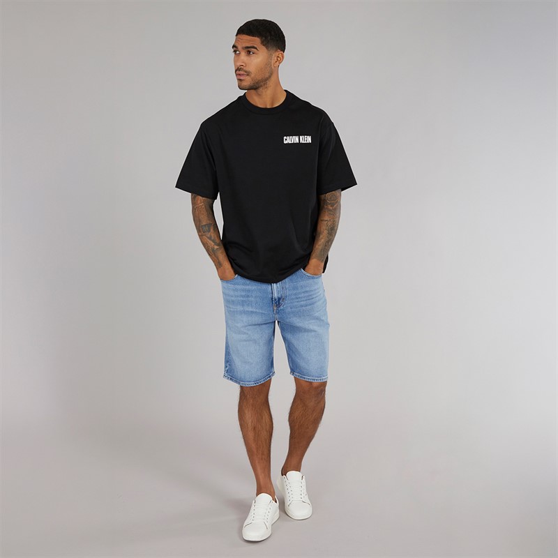 Calvin Klein Jeans Mens Vert Logo T-Shirt Black