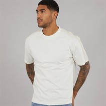 Calvin Klein Jeans Mens Logo Tape T-Shirt Tofu