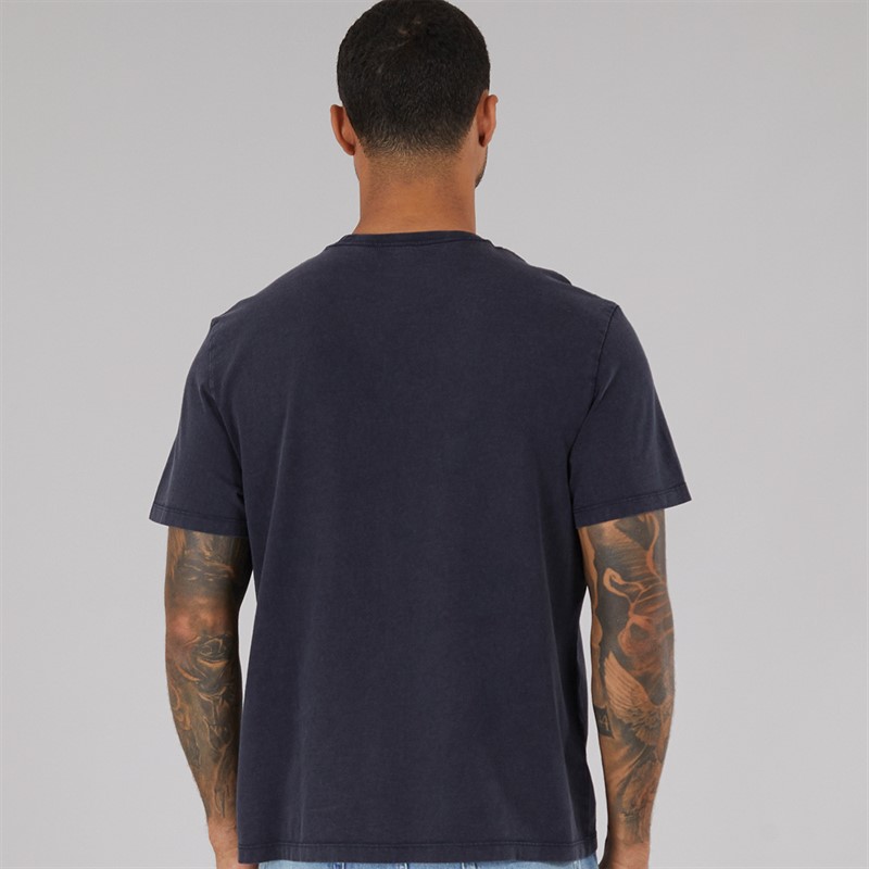 Calvin Klein Jeans Mens Acid Wash T-Shirt Sky Captain