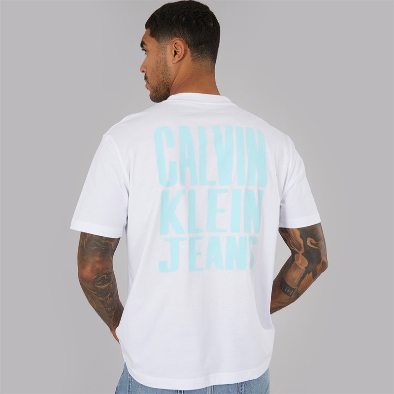 Calvin Klein Jeans Mens Painted T-Shirt Bright White