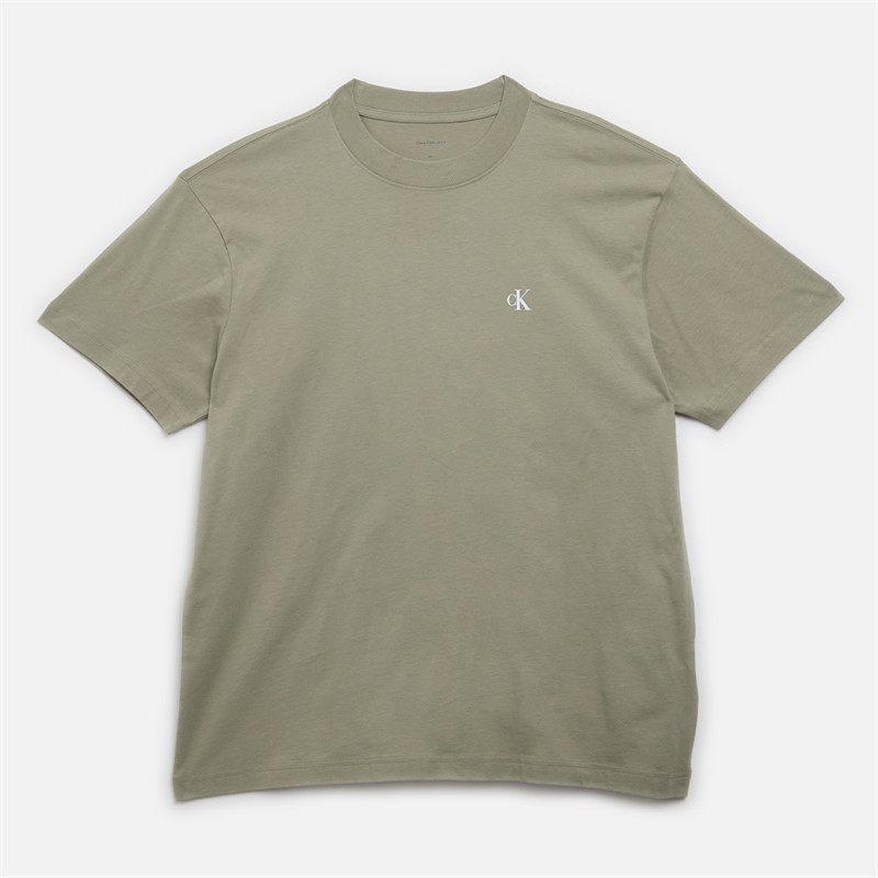 Calvin Klein Jeans Mens Plus Size Painted T-Shirt Laurel Oak