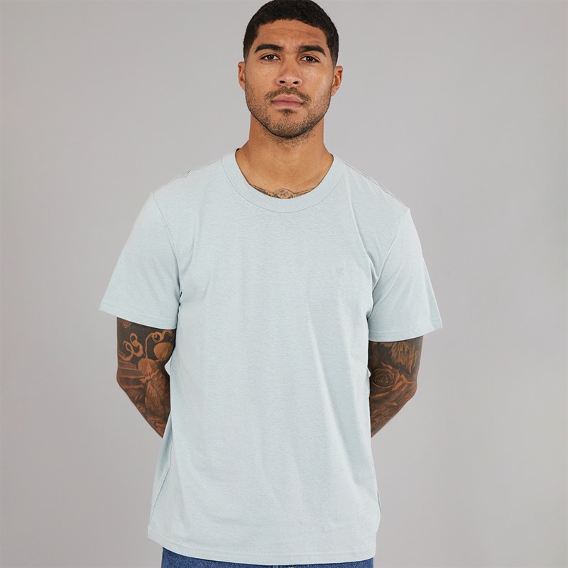 Calvin Klein Jeans Mens Hemp Jersey T-Shirt Puritan Gray