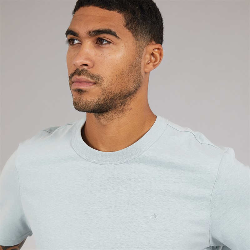 Calvin Klein Jeans Mens Hemp Jersey T-Shirt Puritan Gray