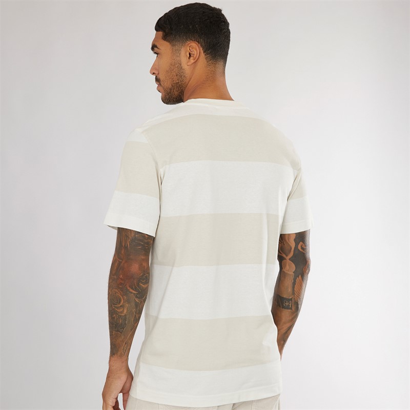 Calvin Klein Jeans Mens Woven Label T-Shirt Moonbeam/Ivory