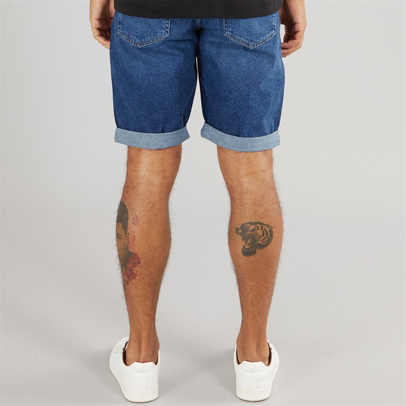 Calvin Klein Jeans Mens Slim Fit Shorts Denim Dark