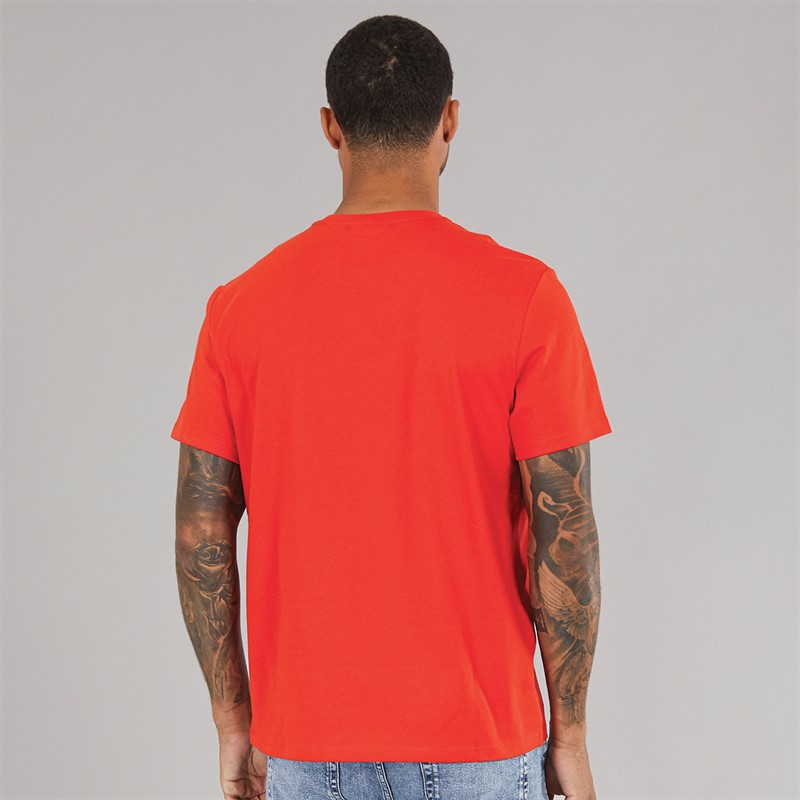 Calvin Klein Jeans Mens Logo Classic T-Shirt Red Alert