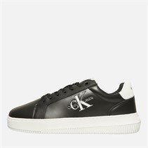 Calvin Klein Jeans Mens Chunky Cupsole Mono Trainers Black/Bright White