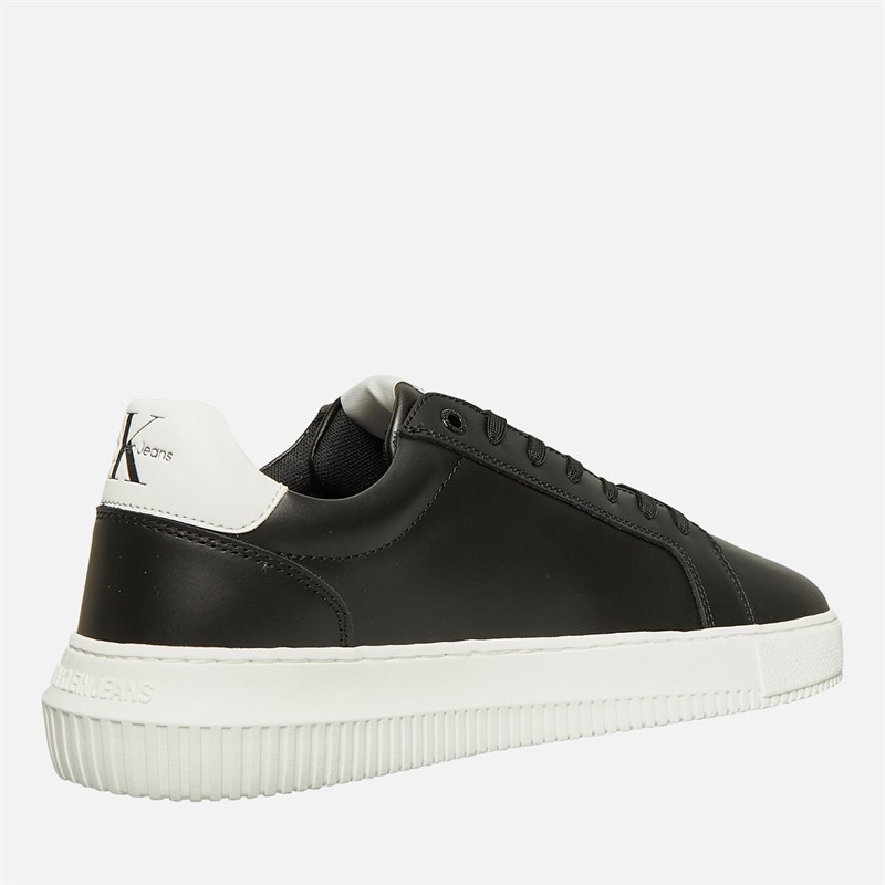 Calvin Klein Jeans Mens Chunky Cupsole Mono Trainers Black/Bright White