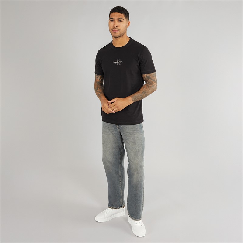 Calvin Klein Jeans Mens Monologo T-Shirt CK Black
