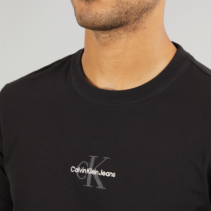 Calvin Klein Jeans Mens Monologo T-Shirt CK Black