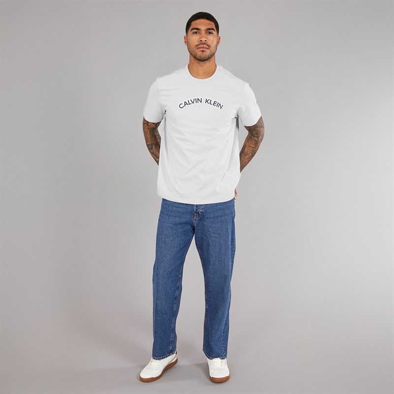 Calvin Klein Jeans Mens T-Shirt Gray Violet