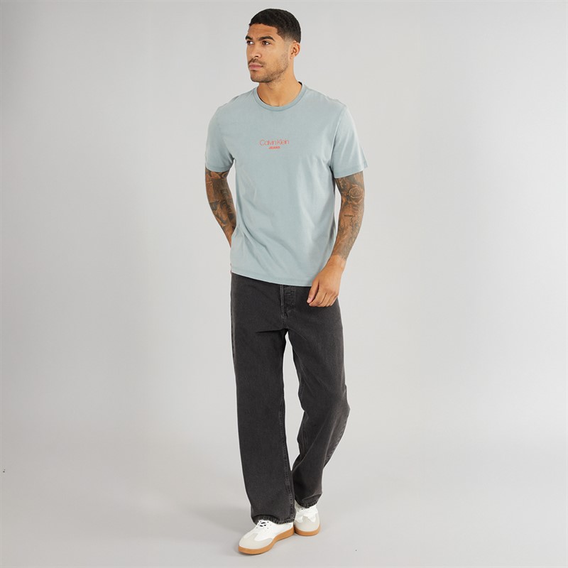 Calvin Klein Jeans Mens Acid Wash T-Shirt Trooper