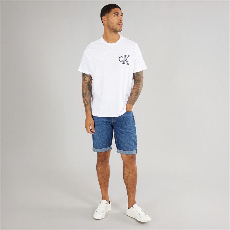 Calvin Klein Jeans Mens Varsity T-Shirt Brilliant White