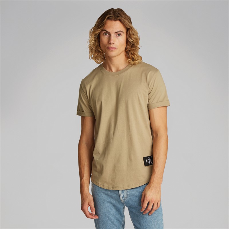 Calvin Klein Jeans Heren Badge Omgeslagen Mouw T-Shirt Tree House