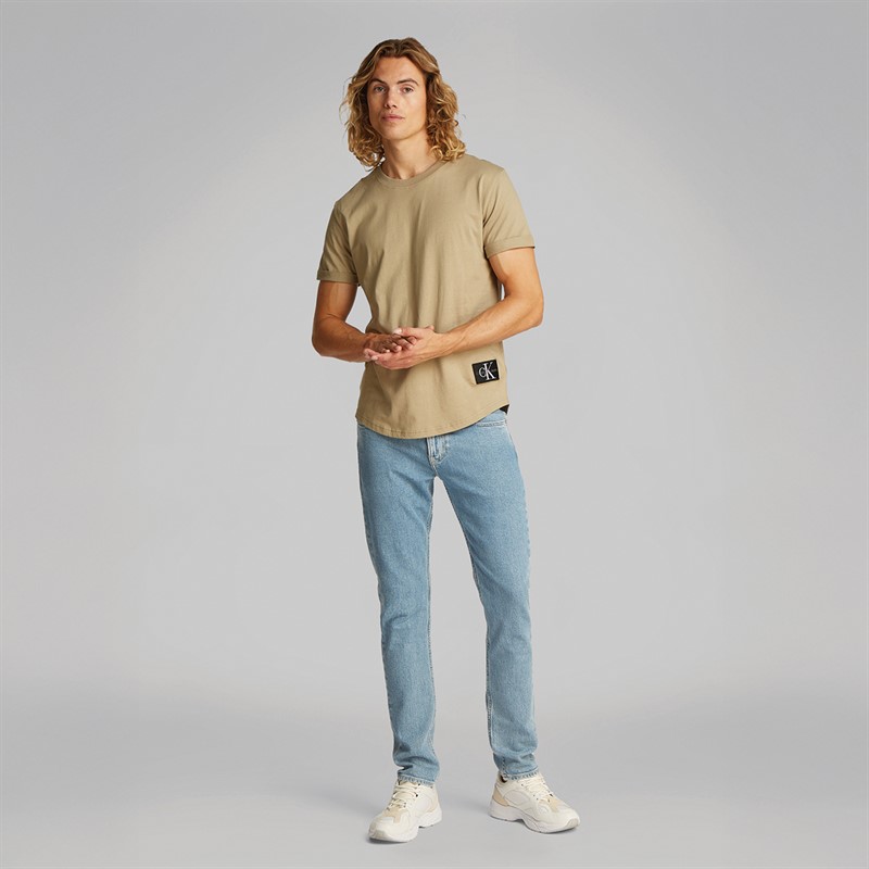 Calvin Klein Jeans Heren Badge Omgeslagen Mouw T-Shirt Tree House