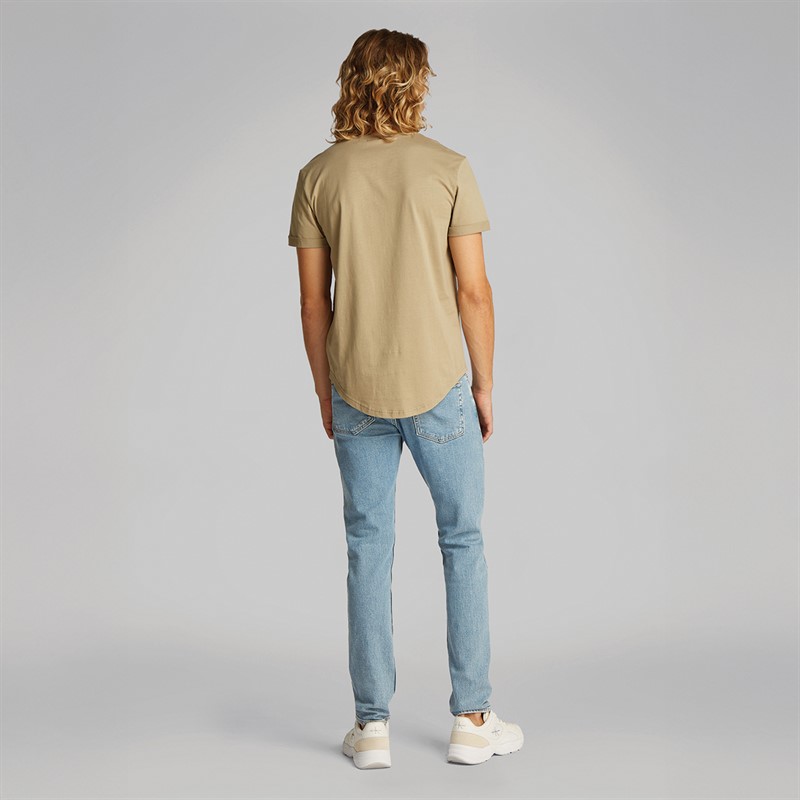 Calvin Klein Jeans Heren Badge Omgeslagen Mouw T-Shirt Tree House