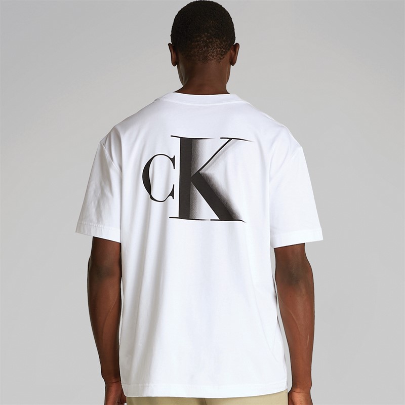 Calvin Klein Jeans T-shirt Homme Audacieux Blanc Éclatant