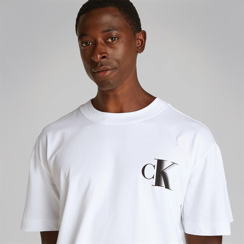 Calvin Klein Jeans T-shirt Homme Audacieux Blanc Éclatant