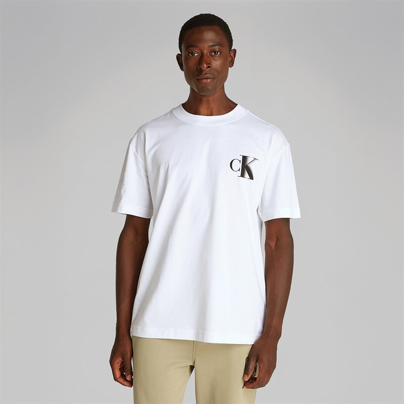 Calvin Klein Jeans T-shirt Homme Audacieux Blanc Éclatant