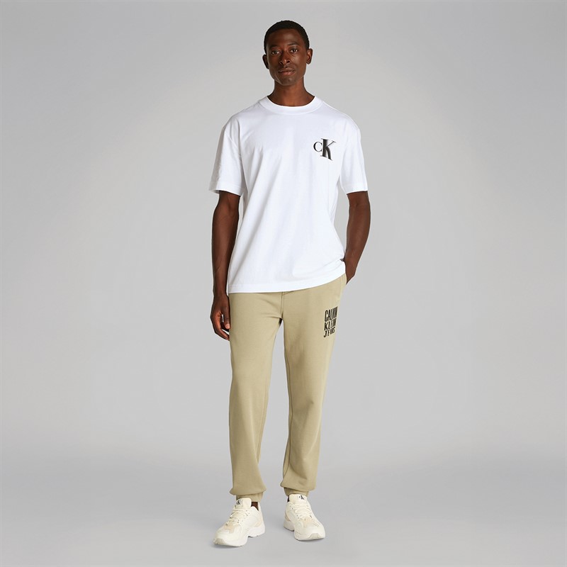 Calvin Klein Jeans T-shirt Homme Audacieux Blanc Éclatant